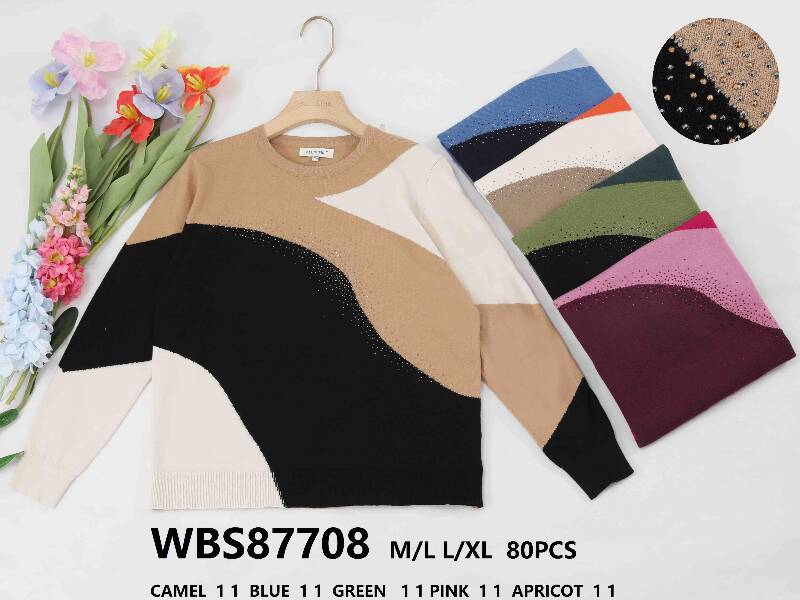 Swetry damska (Francja produkt) Roz M/L-L/XL, Mix Kolor .Paczka 10 szt